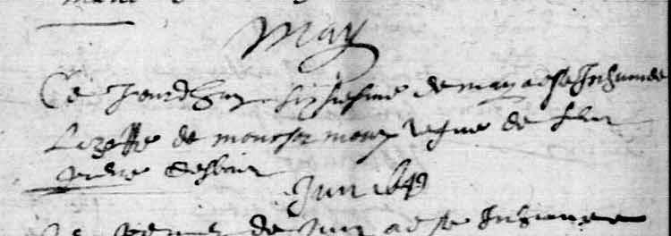 Demoncharmoux lazaire 1649